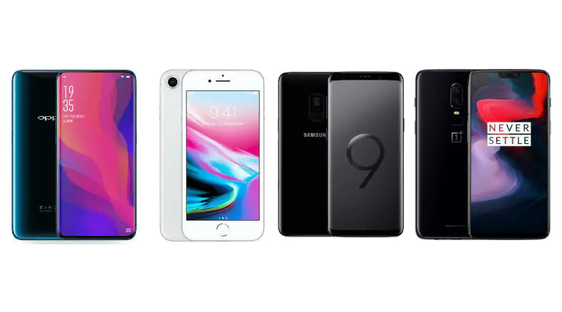 Oppo Find X vs Samsung Galaxy S9 vs iPhone 8 vs OnePlus 6 Oppo find x competitors