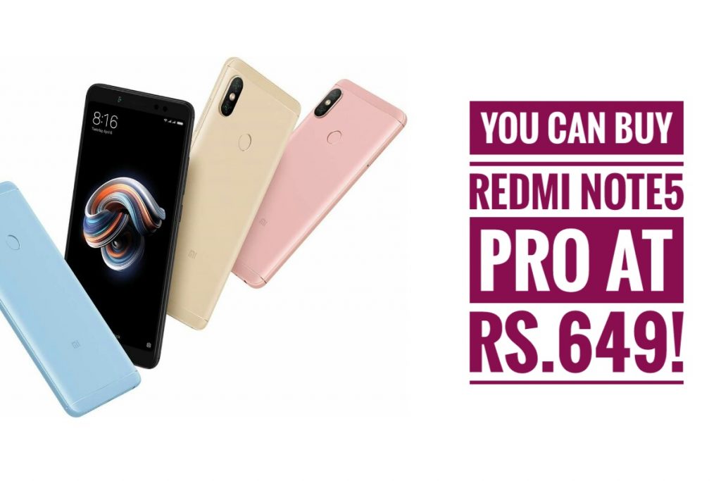 buy redmi note 5 at rs.649