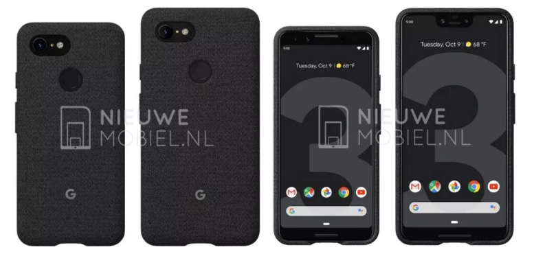 Google Pixel 3 & Pixel 3 Xl Leaked Press Renders Show Off Official Cases
