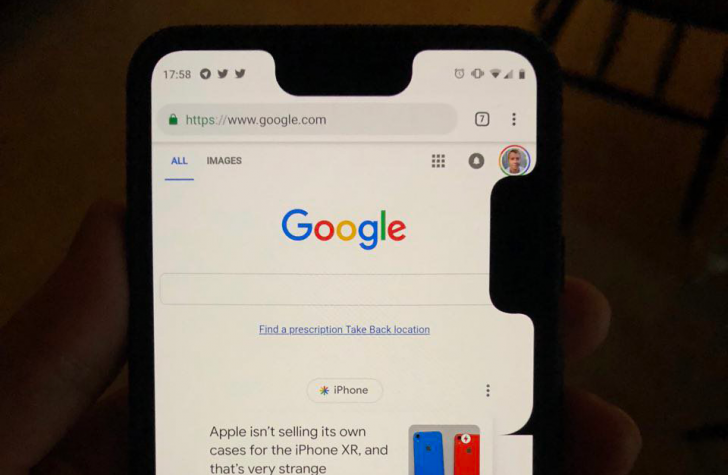 Weird Pixel 3 Xl Bug Adds A Second Notch To The Screen