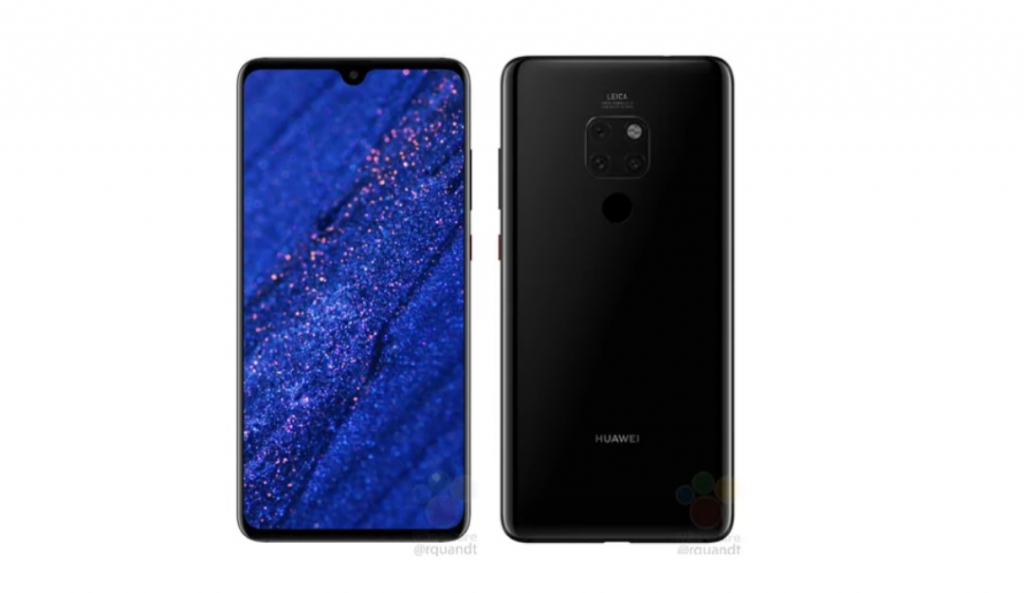Huawei Mate 20 Leaked With Triple Camera Setup and a Waterdrop Notch