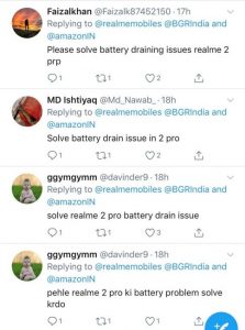 Realme 2 Pro Battery Drain Tweets