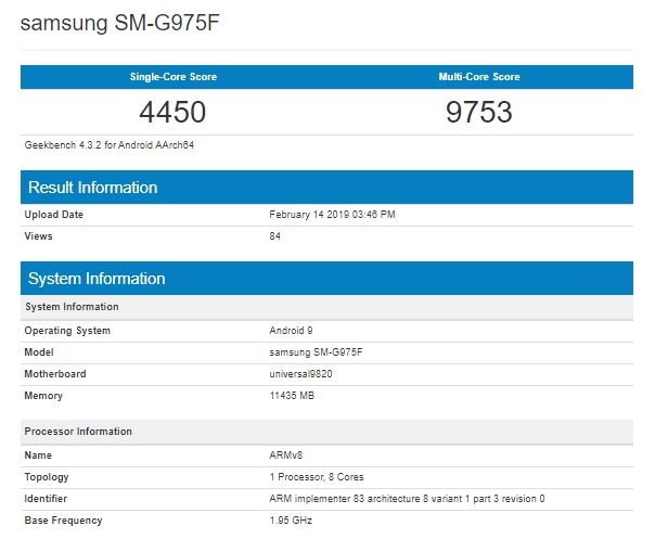 Samsung Galaxy S10 12 Gb Ram Geekbench