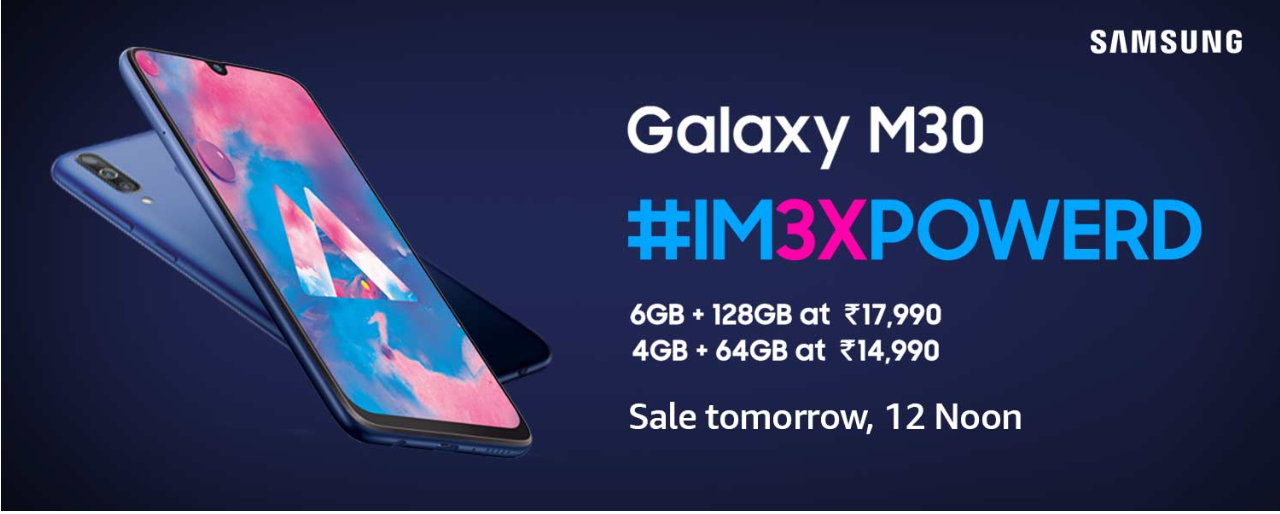 Galaxy M30 Next Sale 23 Apr