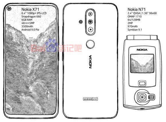 Nokia X71 Leaked Sketch