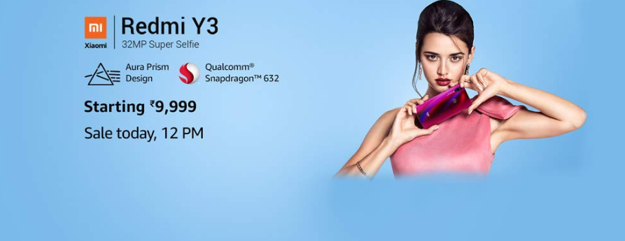 Redmi Y3 First Sale Amazon
