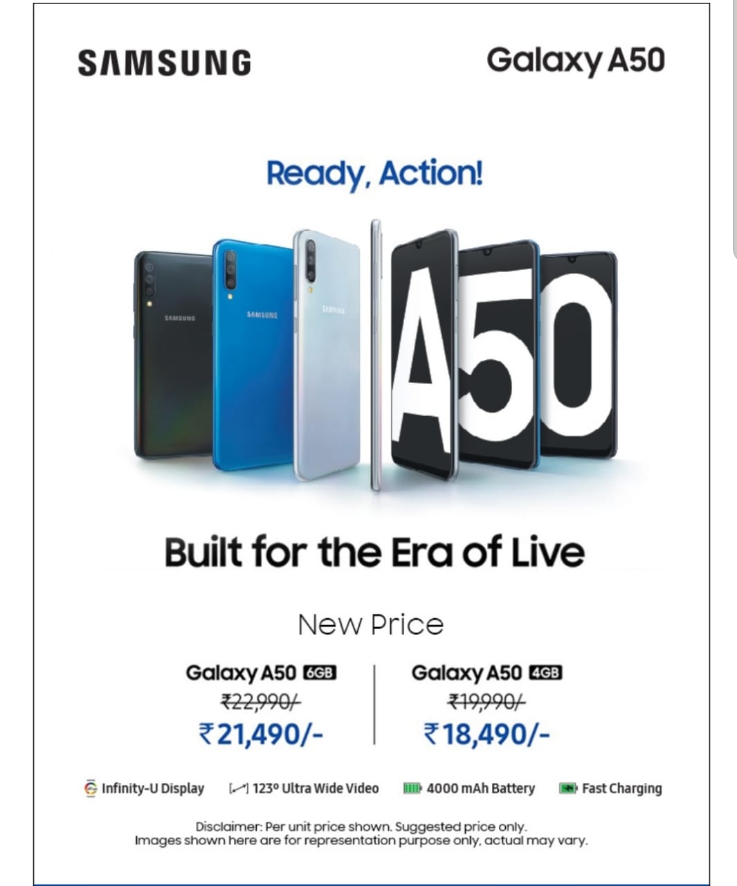 Galaxy A50 Price Cut India