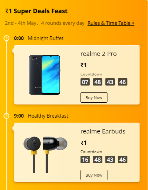 Realme Anniversary Sale