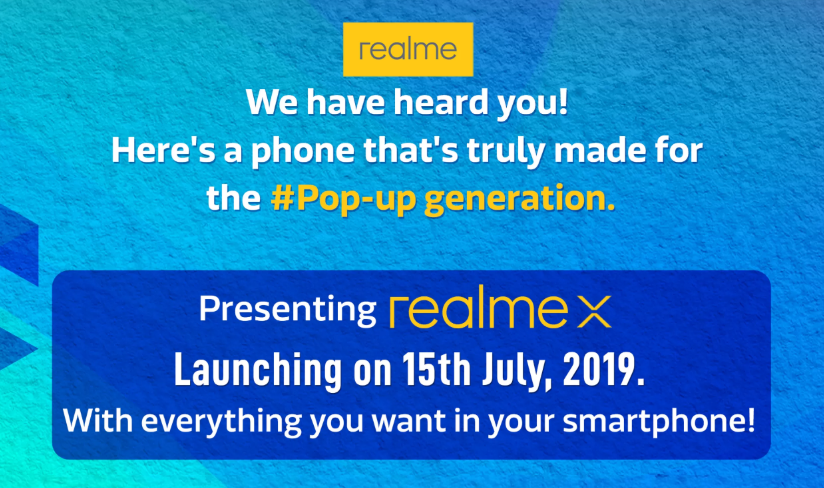 Realme X India Launch Price Specifications
