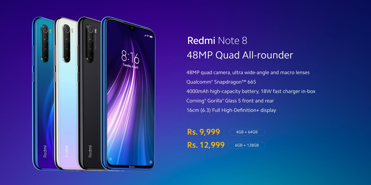 Redmi Note 8 Price Specifications