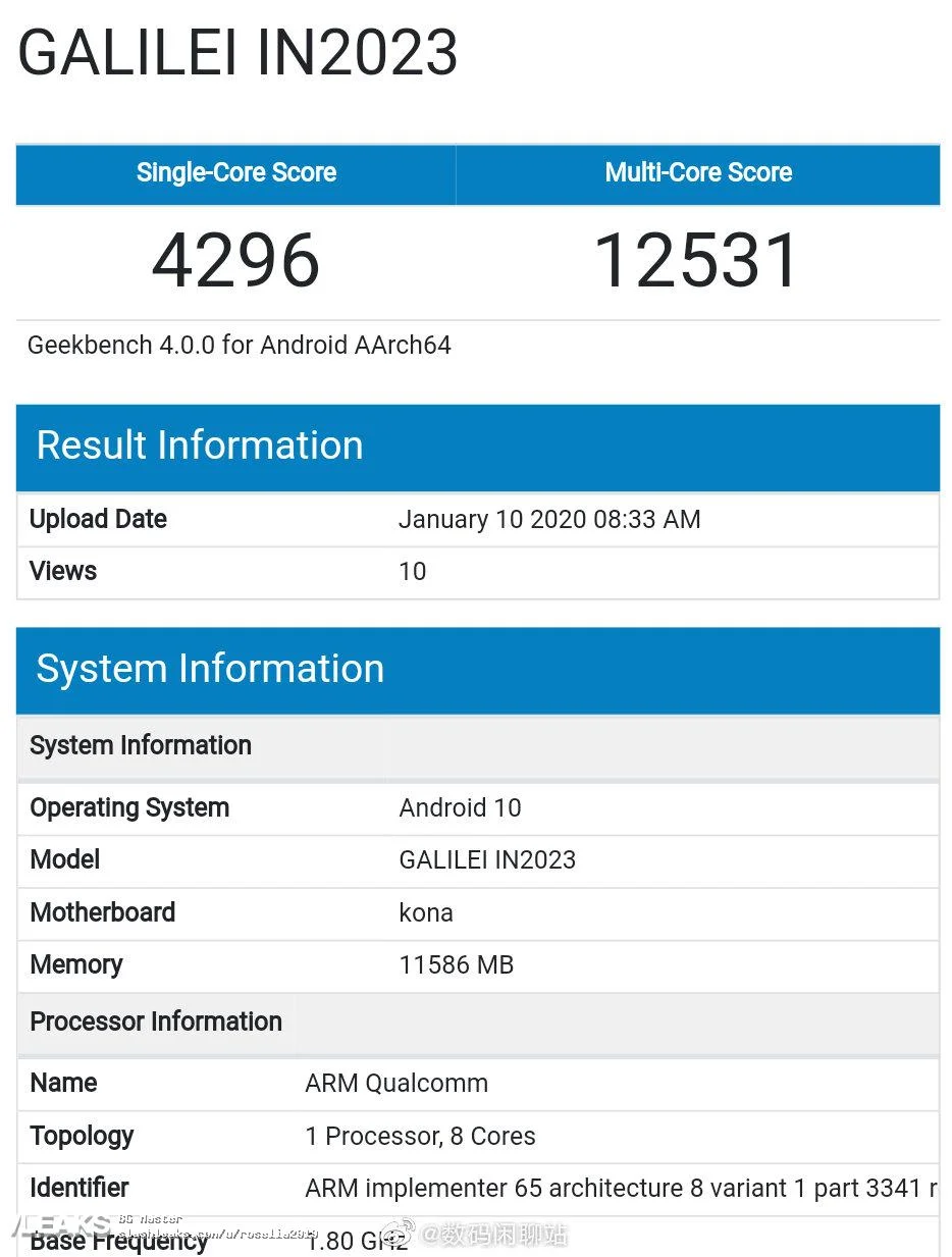 Oneplus 8 Pro Geekbench Runmark Leaks