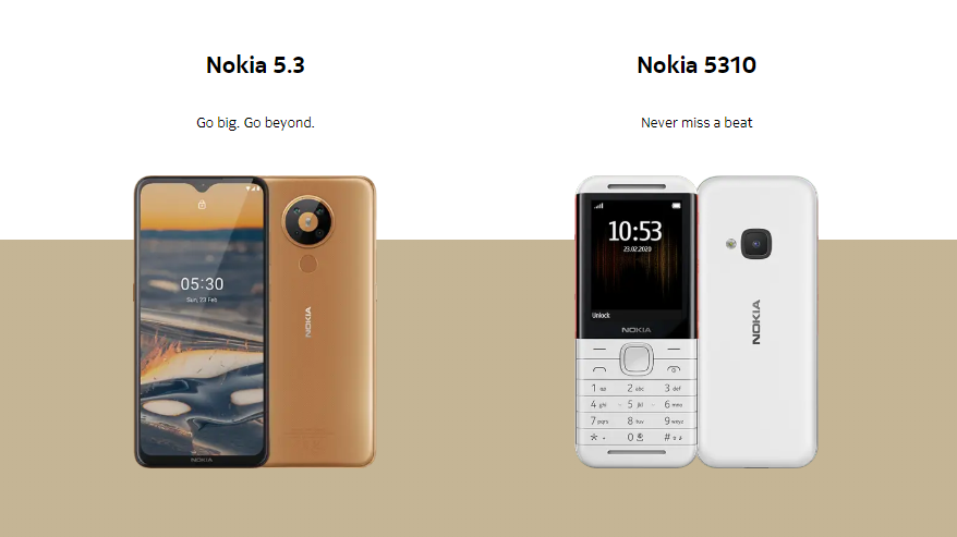 Nokia 5.3 And Nokia 5310 Nokia India Listing