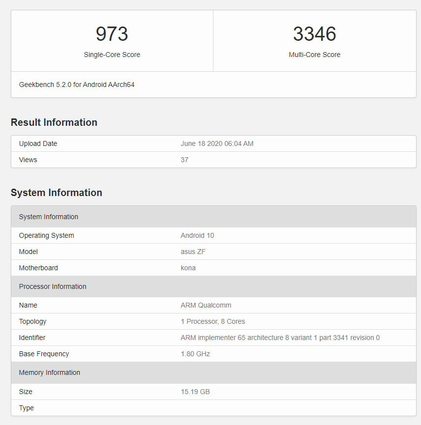 Asus 7z Geekbench Leak
