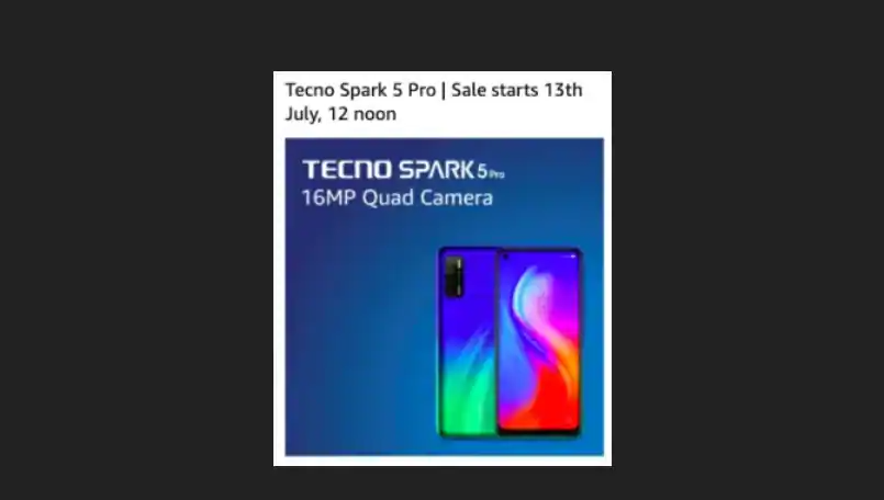 Tecno Spark 5 Pro Amazon India