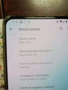 Pixel 5 Pro Leaked Live Image