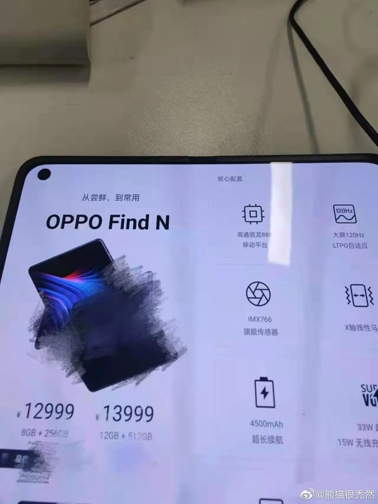 Oppo Find N Leaked Live Image