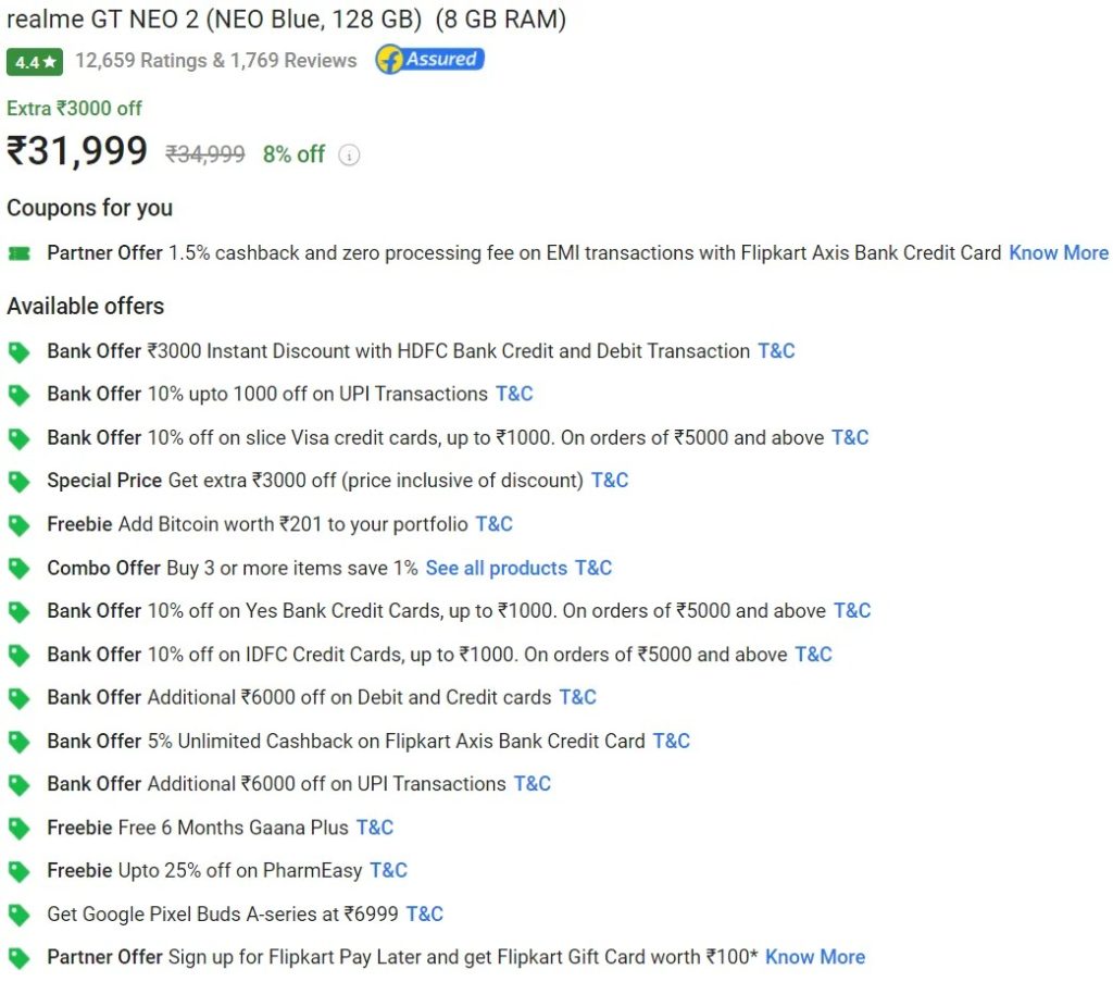 Realme Gt Neo 2 Flipkart Offer
