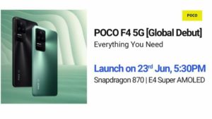 Poco F4 5g Launch