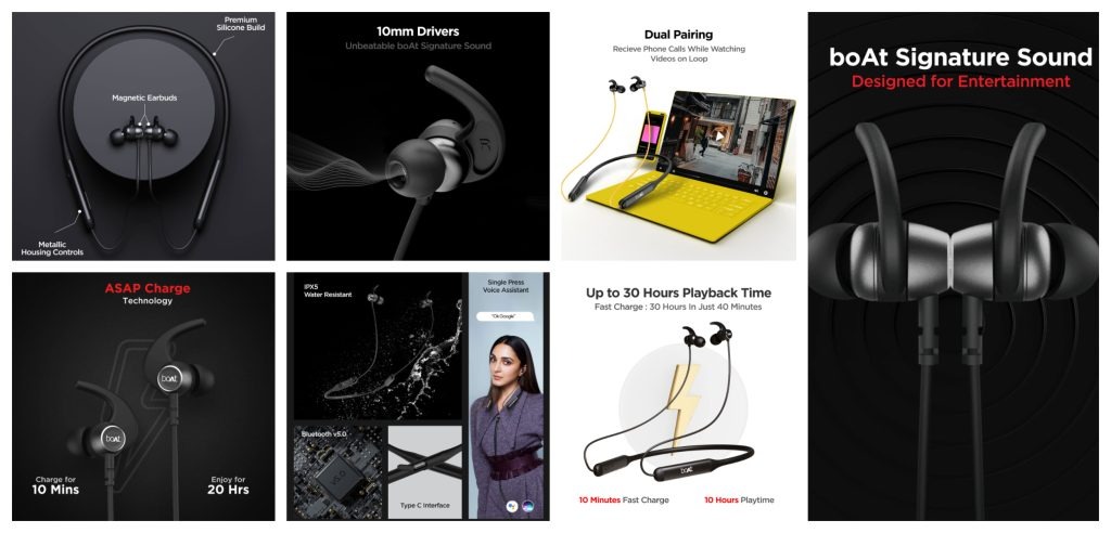 Boat Rockerz 330 And 333 Bluetooth Neckbands